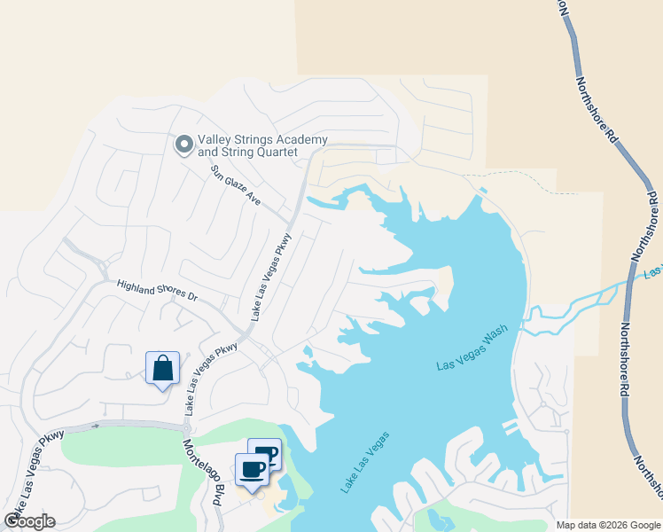 map of restaurants, bars, coffee shops, grocery stores, and more near Unnamed Road in Henderson