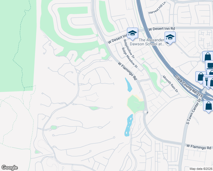 map of restaurants, bars, coffee shops, grocery stores, and more near 27 Panorama Crest Avenue in Las Vegas