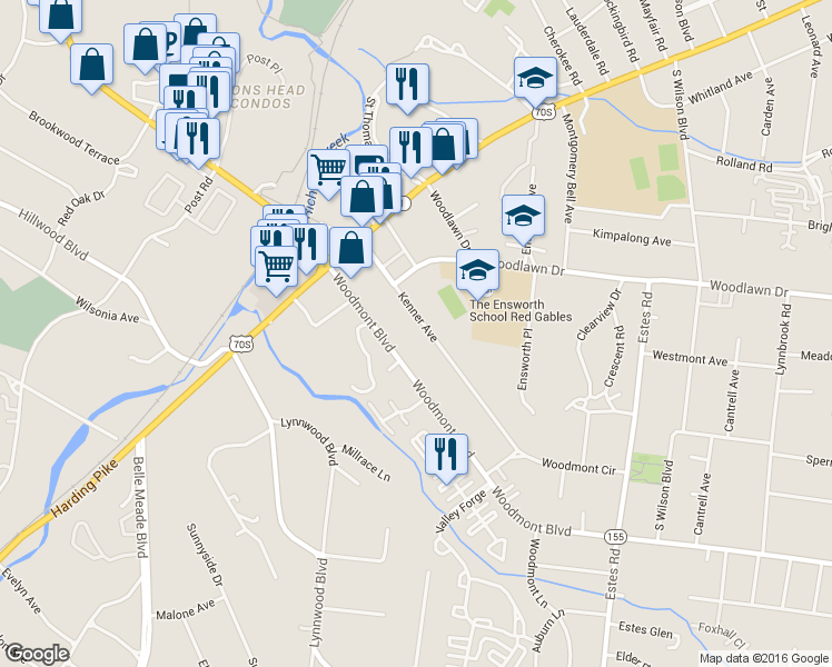 map of restaurants, bars, coffee shops, grocery stores, and more near 137 Kenner Avenue in Nashville