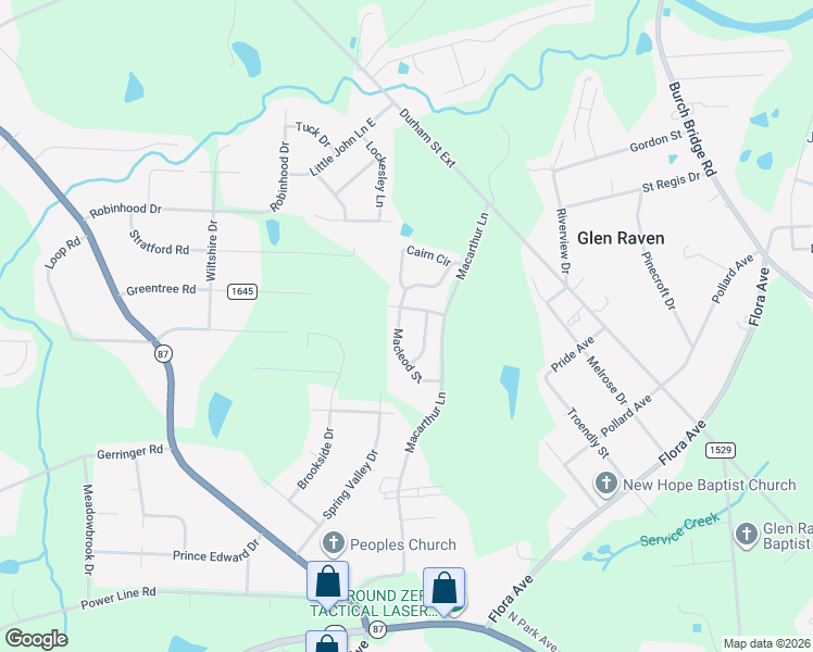 map of restaurants, bars, coffee shops, grocery stores, and more near 2549 Macleod Street in Burlington