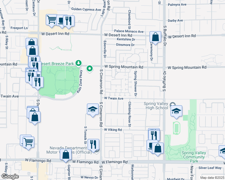 map of restaurants, bars, coffee shops, grocery stores, and more near 8177 Sailor Point Avenue in Las Vegas