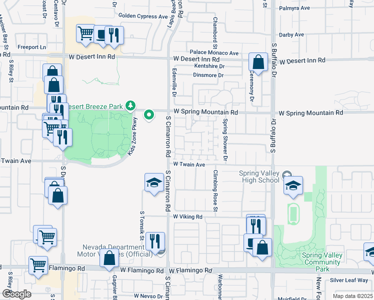 map of restaurants, bars, coffee shops, grocery stores, and more near 8177 Sailor Point Avenue in Las Vegas