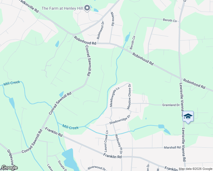 map of restaurants, bars, coffee shops, grocery stores, and more near 1511 Runabout Road in Pfafftown