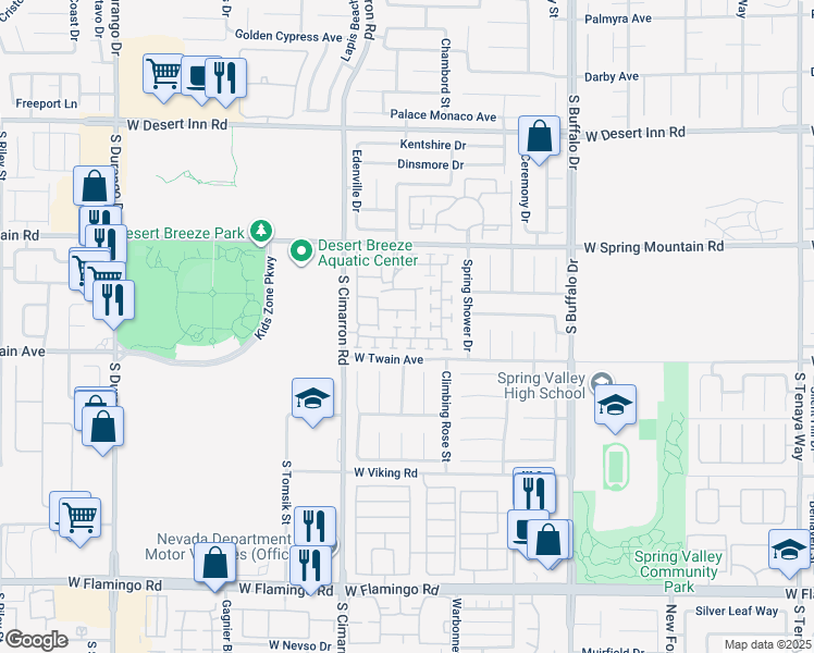 map of restaurants, bars, coffee shops, grocery stores, and more near 8088 Retriever Avenue in Las Vegas