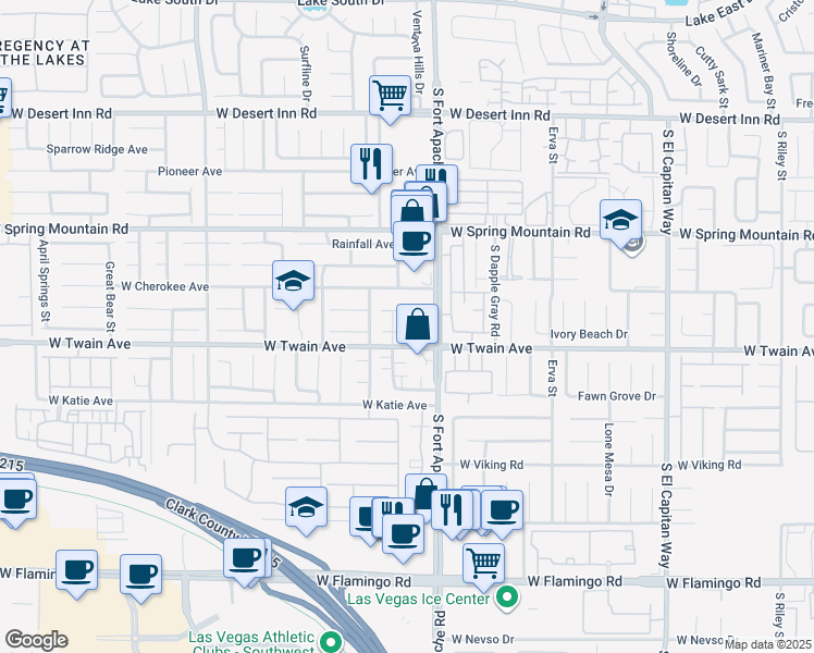 map of restaurants, bars, coffee shops, grocery stores, and more near 9456 Jumping Frog Court in Las Vegas