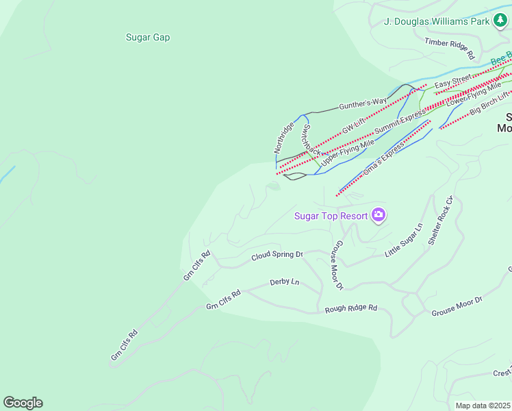 map of restaurants, bars, coffee shops, grocery stores, and more near 983 Craggy Point in Sugar Mountain