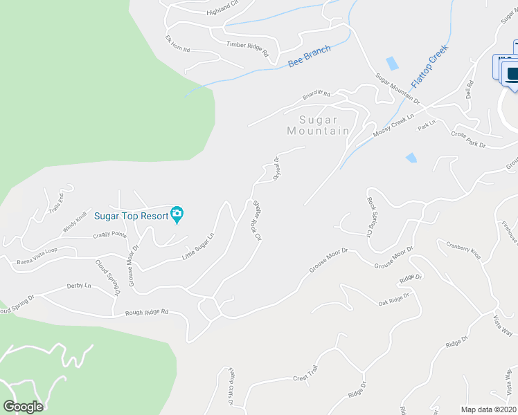 map of restaurants, bars, coffee shops, grocery stores, and more near 538 Shelter Rock Circle in Sugar Mountain