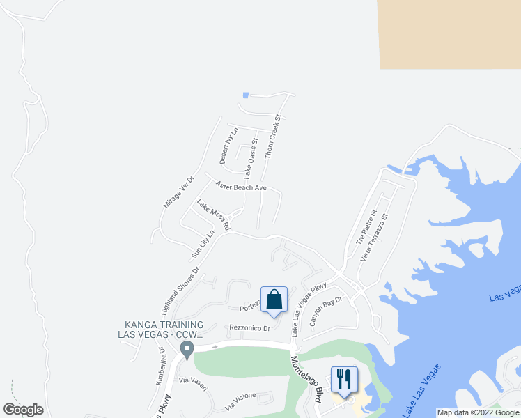 map of restaurants, bars, coffee shops, grocery stores, and more near Stone Yucca Court in Henderson