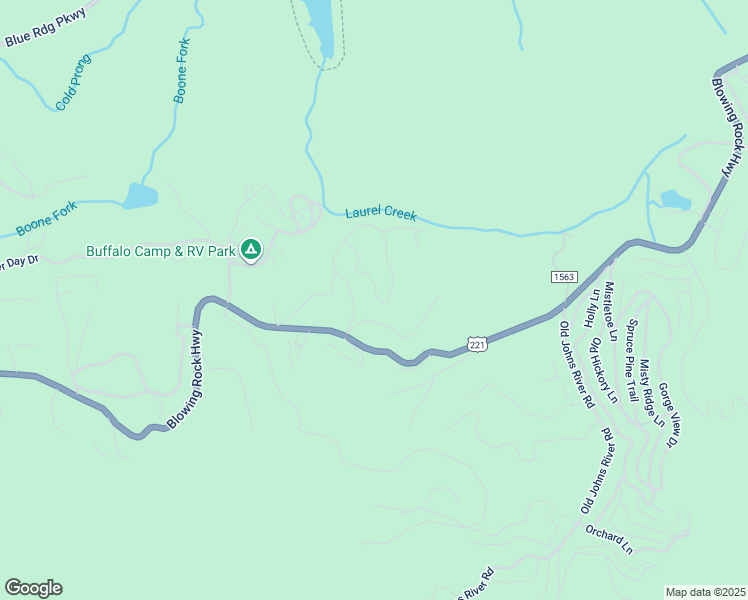 map of restaurants, bars, coffee shops, grocery stores, and more near 644 Fair Park Drive in Blowing Rock