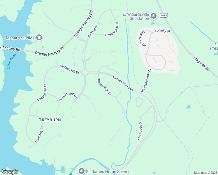 map of restaurants, bars, coffee shops, grocery stores, and more near 1112 Stonebridge Drive in Durham