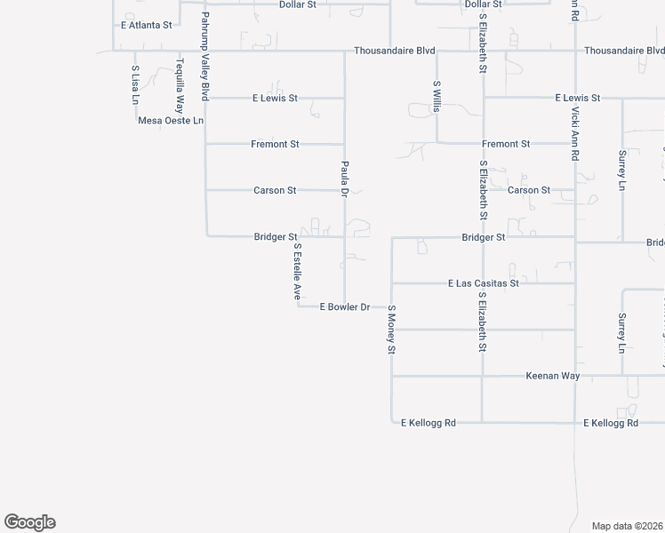 map of restaurants, bars, coffee shops, grocery stores, and more near 6611 Paula Drive in Pahrump