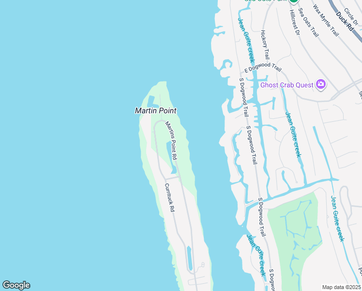 map of restaurants, bars, coffee shops, grocery stores, and more near 7027 Martins Point Road in Kitty Hawk