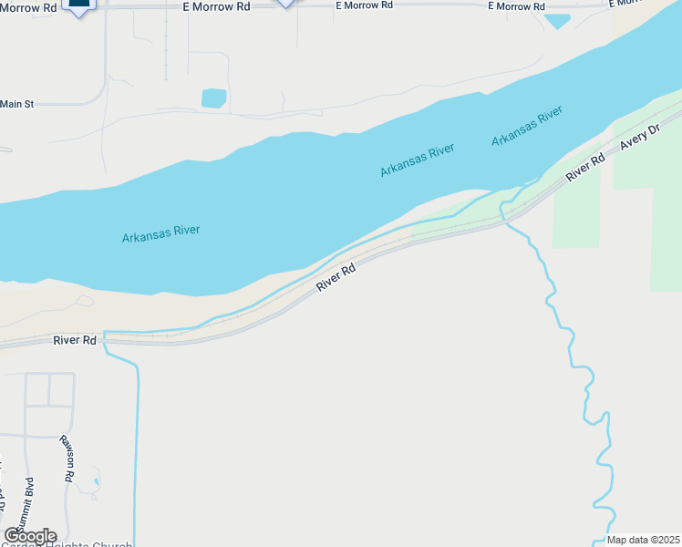 map of restaurants, bars, coffee shops, grocery stores, and more near River Road in Tulsa County