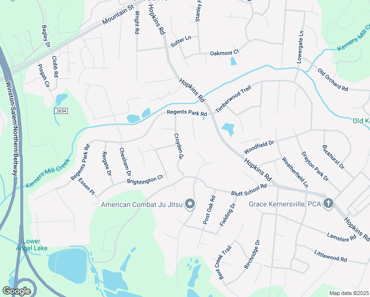 map of restaurants, bars, coffee shops, grocery stores, and more near 129 Croyden Drive in Kernersville