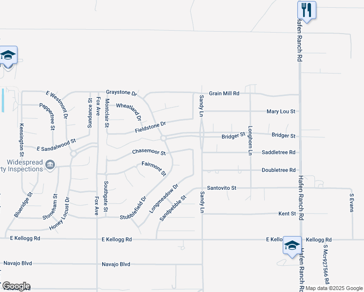 map of restaurants, bars, coffee shops, grocery stores, and more near 5380 Chasemoor Street in Pahrump
