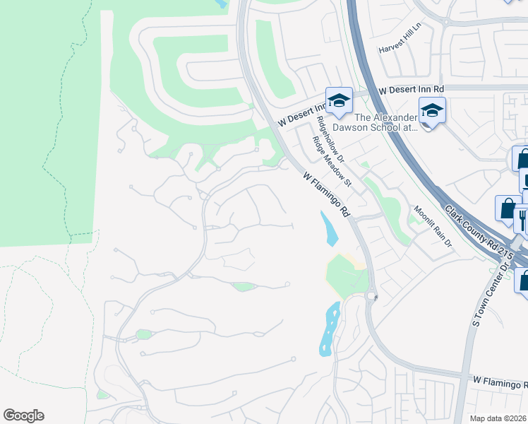 map of restaurants, bars, coffee shops, grocery stores, and more near 27 Panorama Crest Avenue in Las Vegas