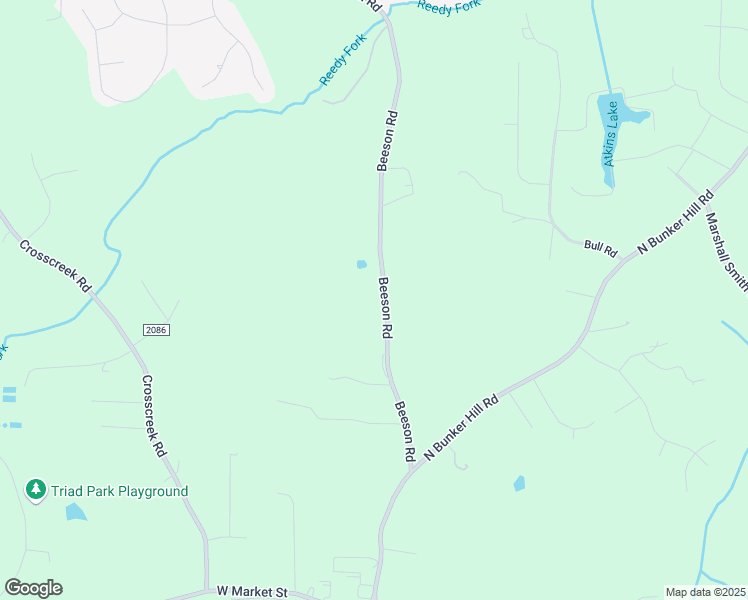 map of restaurants, bars, coffee shops, grocery stores, and more near 1935 Beeson Road in Kernersville