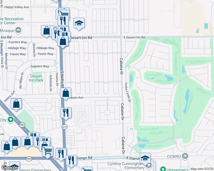 map of restaurants, bars, coffee shops, grocery stores, and more near 3579 Isle Royale Drive in Las Vegas