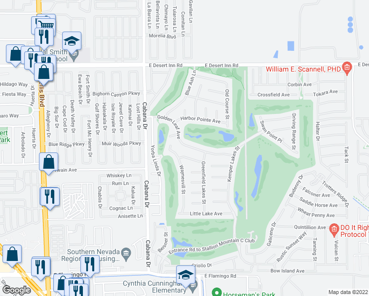 map of restaurants, bars, coffee shops, grocery stores, and more near 5537 Golden Leaf Avenue in Las Vegas