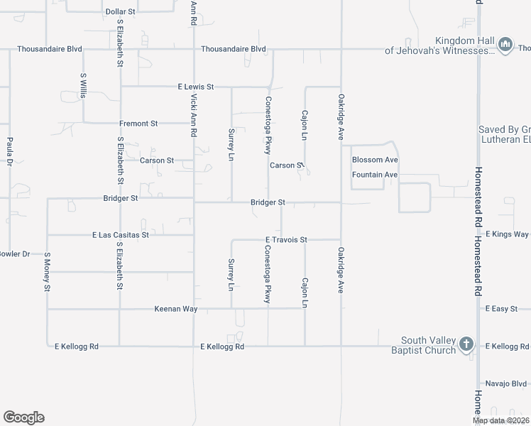 map of restaurants, bars, coffee shops, grocery stores, and more near 2251 Bridger Street in Pahrump