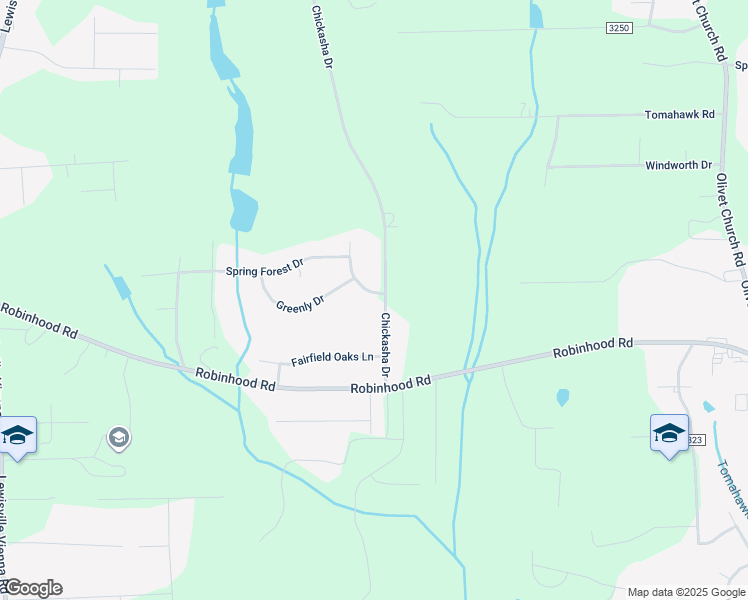 map of restaurants, bars, coffee shops, grocery stores, and more near 1286 Chickasha Drive in Lewisville