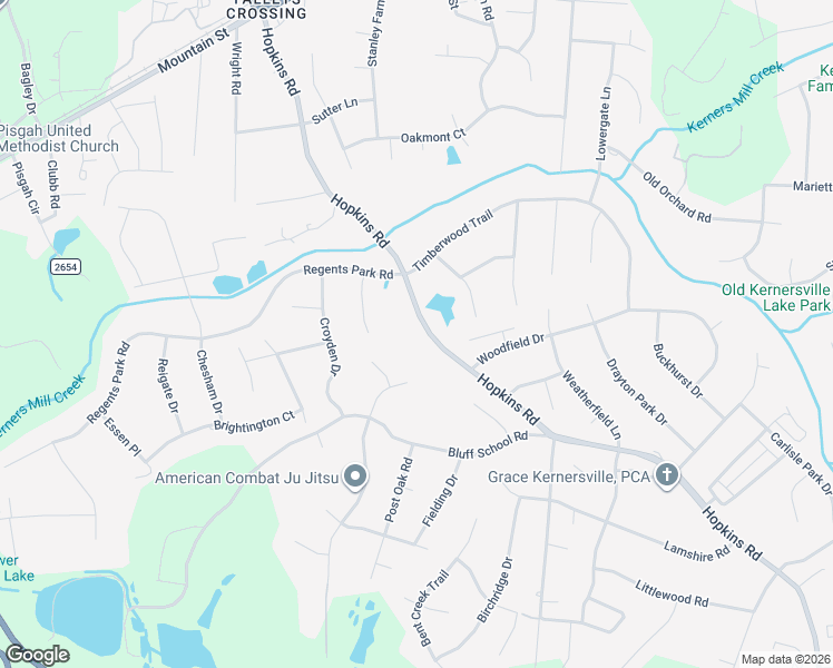 map of restaurants, bars, coffee shops, grocery stores, and more near 464 Hopkins Road in Kernersville