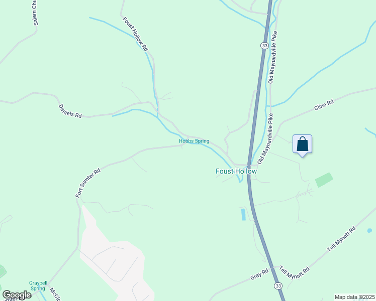 map of restaurants, bars, coffee shops, grocery stores, and more near 5724 Fort Sumter Road in Knoxville