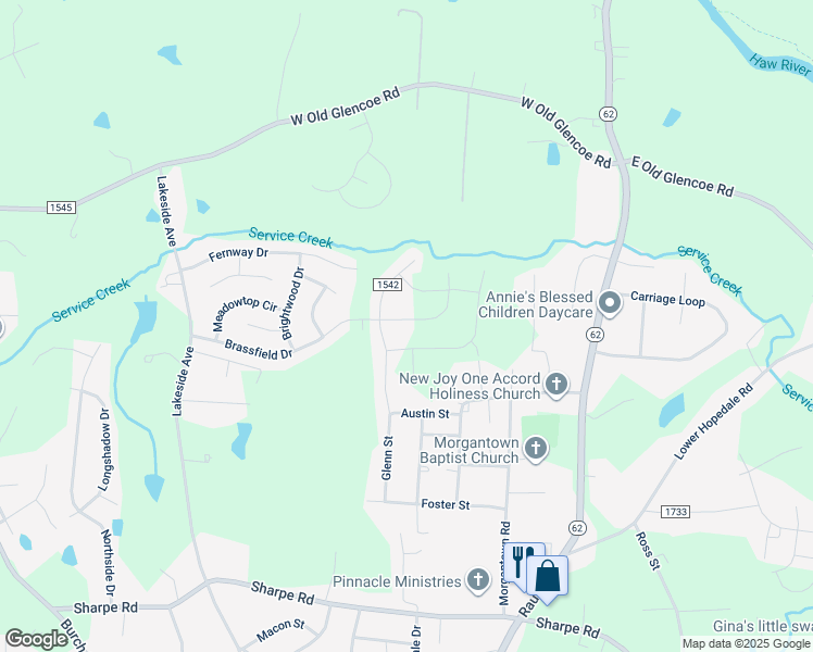 map of restaurants, bars, coffee shops, grocery stores, and more near 252 Brassfield Drive in Burlington