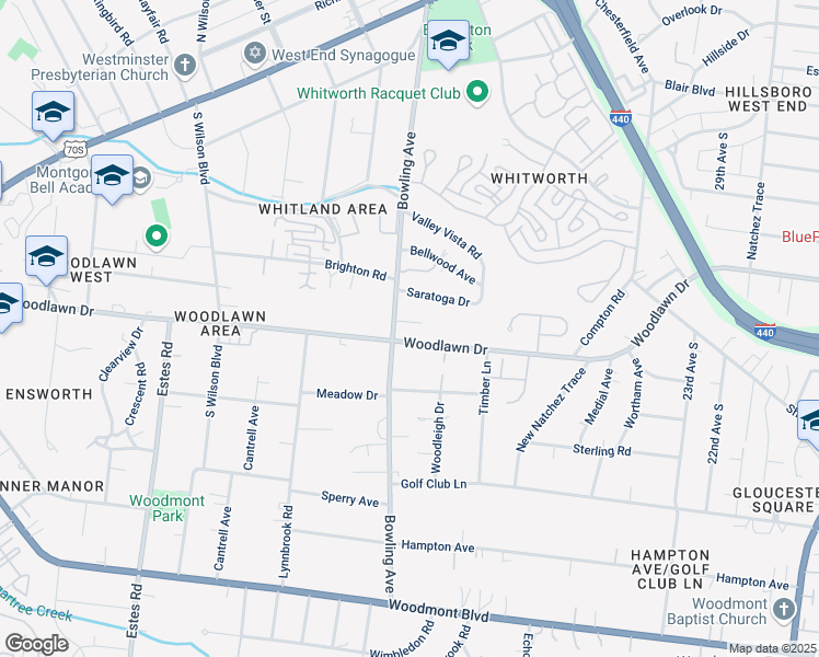 map of restaurants, bars, coffee shops, grocery stores, and more near 605 Linden Square in Nashville