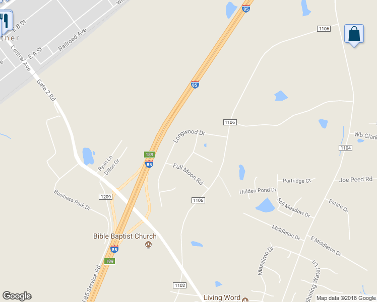 map of restaurants, bars, coffee shops, grocery stores, and more near 2087 Meadow View Drive in Creedmoor