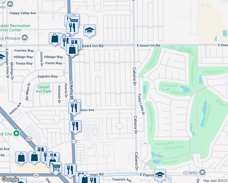 map of restaurants, bars, coffee shops, grocery stores, and more near 3579 Isle Royale Drive in Las Vegas