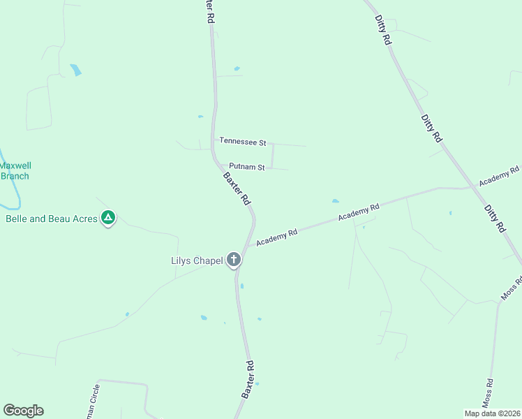 map of restaurants, bars, coffee shops, grocery stores, and more near 4050 Baxter Road in Baxter