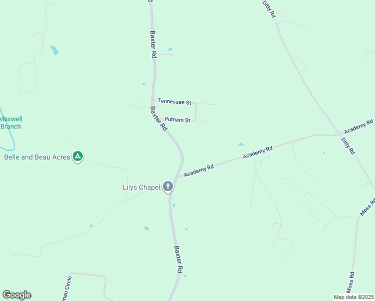 map of restaurants, bars, coffee shops, grocery stores, and more near 4050 Baxter Road in Baxter