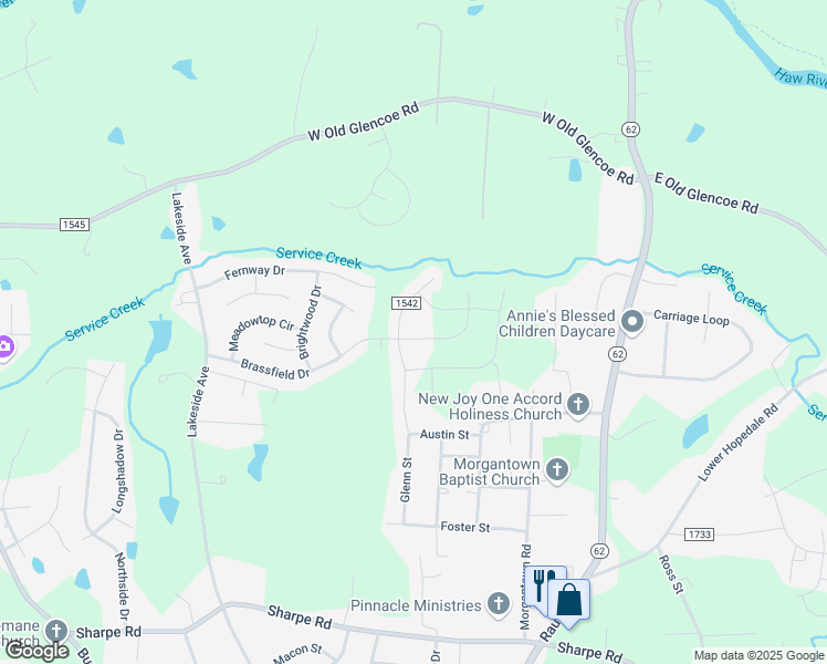 map of restaurants, bars, coffee shops, grocery stores, and more near 271 Brassfield Drive in Burlington