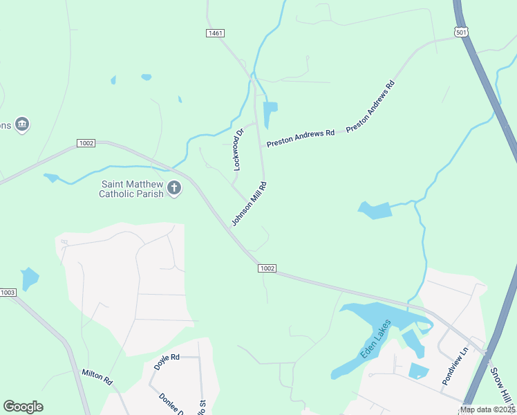 map of restaurants, bars, coffee shops, grocery stores, and more near 6624 Johnson Mill Road in Durham