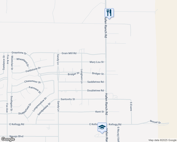 map of restaurants, bars, coffee shops, grocery stores, and more near 6490 Wagon Wheel Court in Pahrump