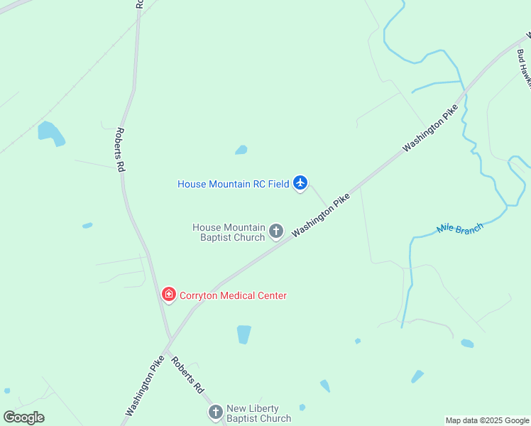 map of restaurants, bars, coffee shops, grocery stores, and more near 8621 Washington Pike in Corryton