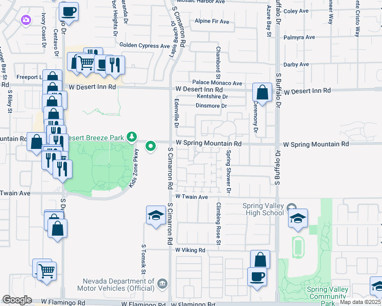 map of restaurants, bars, coffee shops, grocery stores, and more near 8171 Herring Avenue in Las Vegas