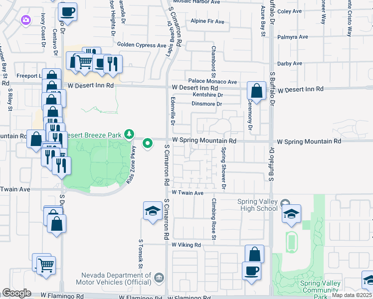 map of restaurants, bars, coffee shops, grocery stores, and more near 8171 Herring Avenue in Las Vegas