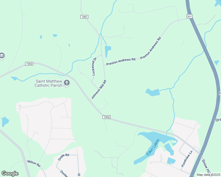 map of restaurants, bars, coffee shops, grocery stores, and more near 6624 Johnson Mill Road in Durham