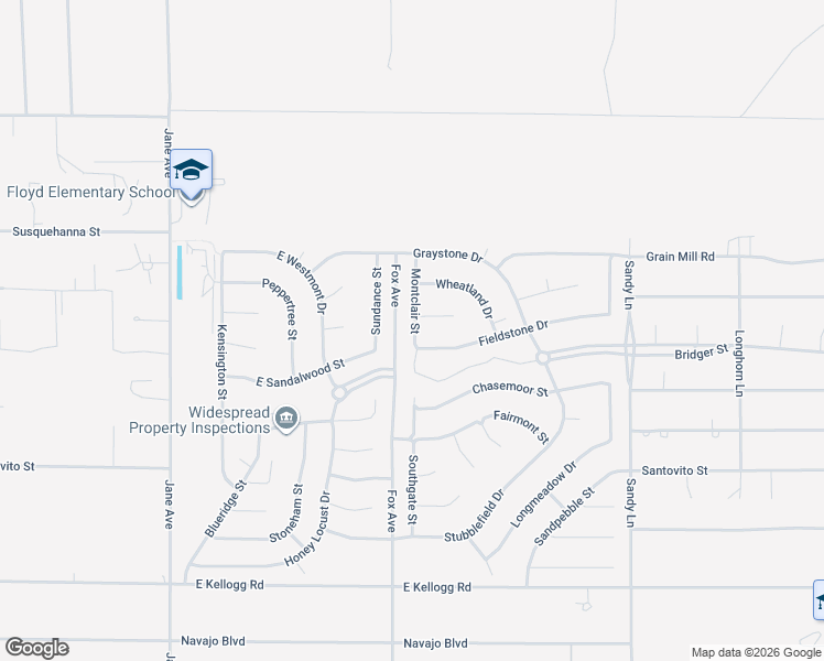map of restaurants, bars, coffee shops, grocery stores, and more near 6440 Montclair Street in Pahrump
