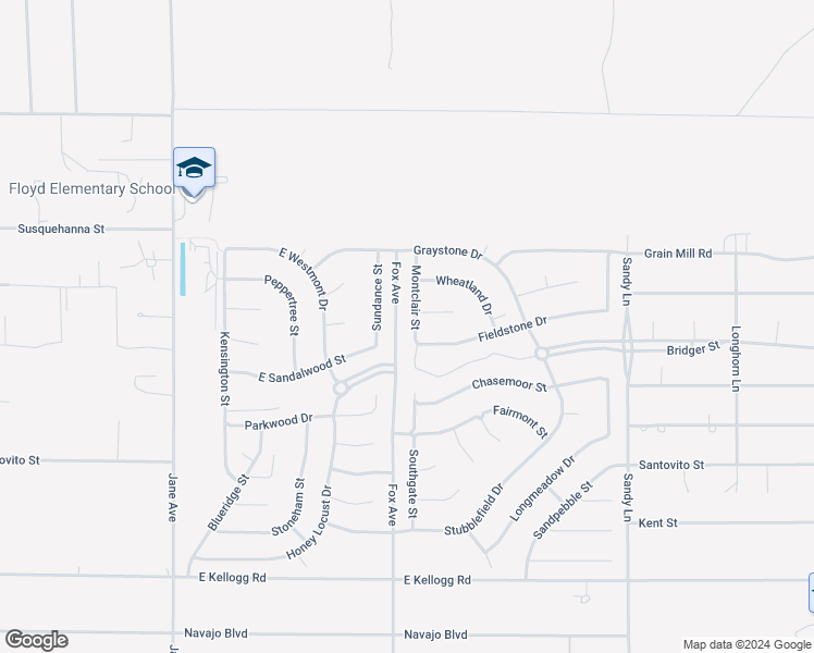 map of restaurants, bars, coffee shops, grocery stores, and more near 6440 Montclair Street in Pahrump