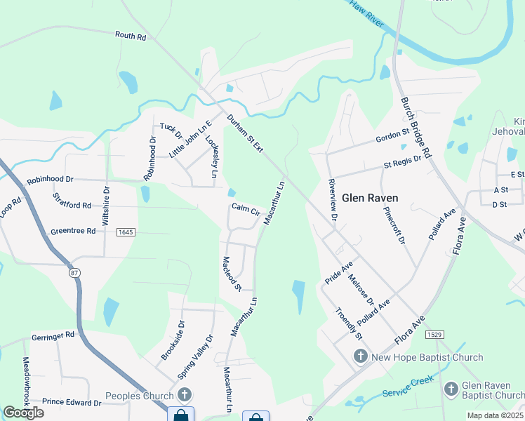 map of restaurants, bars, coffee shops, grocery stores, and more near 696 Thistle Drive in Burlington