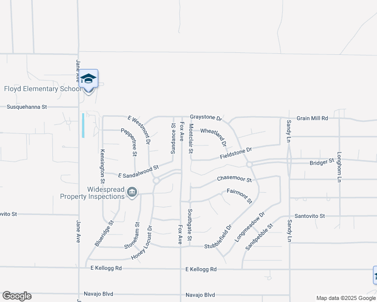 map of restaurants, bars, coffee shops, grocery stores, and more near 6440 Montclair Street in Pahrump