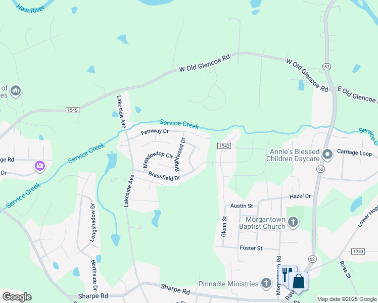 map of restaurants, bars, coffee shops, grocery stores, and more near 1338 Crossridge Drive in Burlington