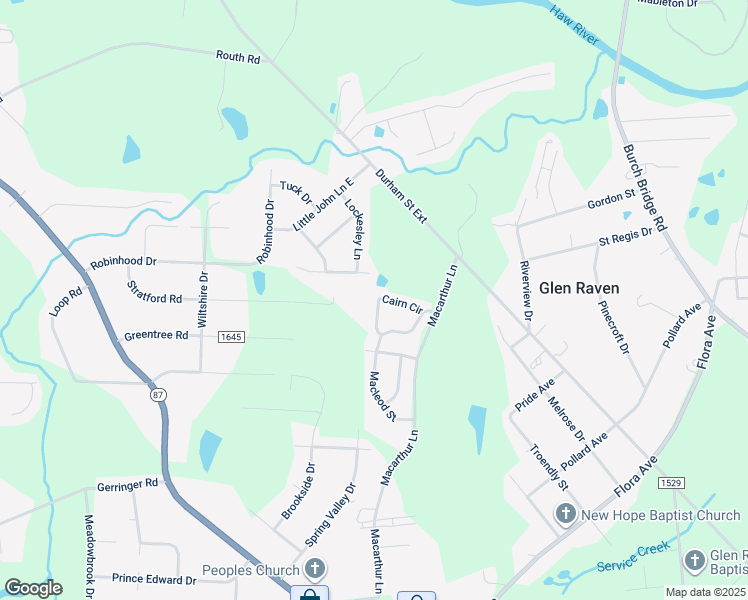 map of restaurants, bars, coffee shops, grocery stores, and more near 680 Cairn Circle in Burlington