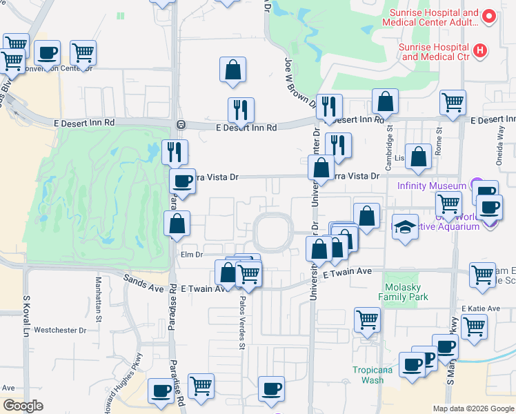 map of restaurants, bars, coffee shops, grocery stores, and more near 3476 Willson Square in Las Vegas