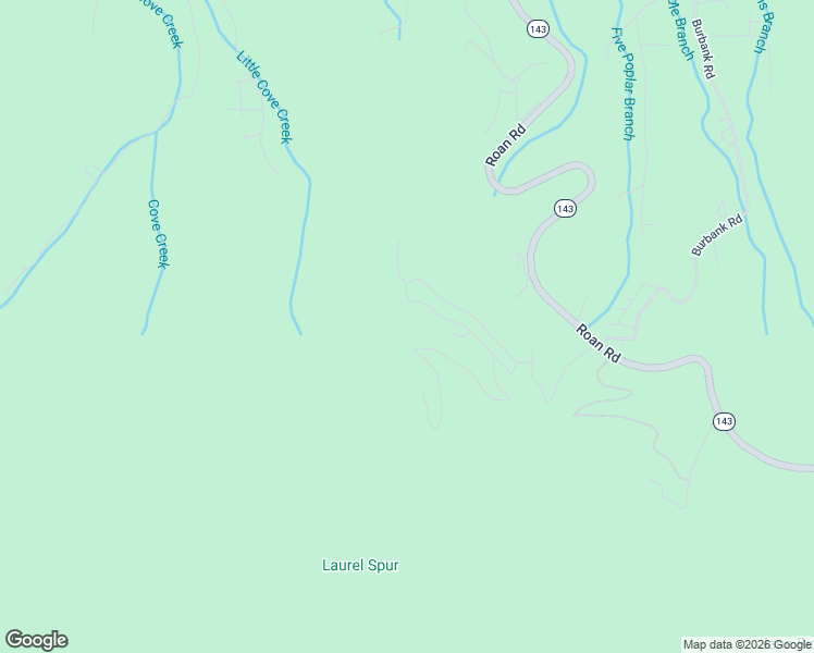 map of restaurants, bars, coffee shops, grocery stores, and more near 118 Sylvan Way in Roan Mountain