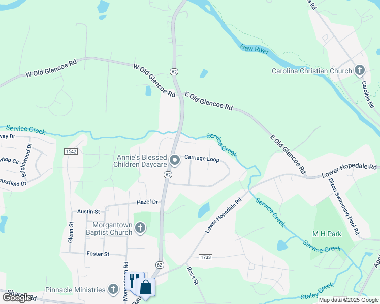 map of restaurants, bars, coffee shops, grocery stores, and more near 341 Carriage Loop in Burlington