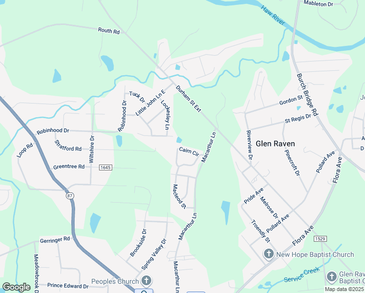 map of restaurants, bars, coffee shops, grocery stores, and more near 712 Cairn Circle in Burlington